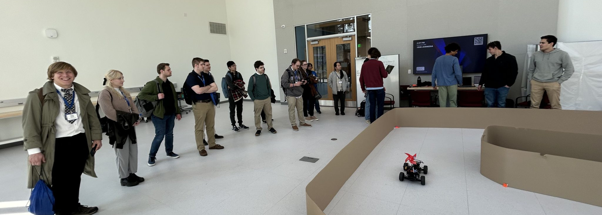 TEA lab does double racing demos for Spring Visit