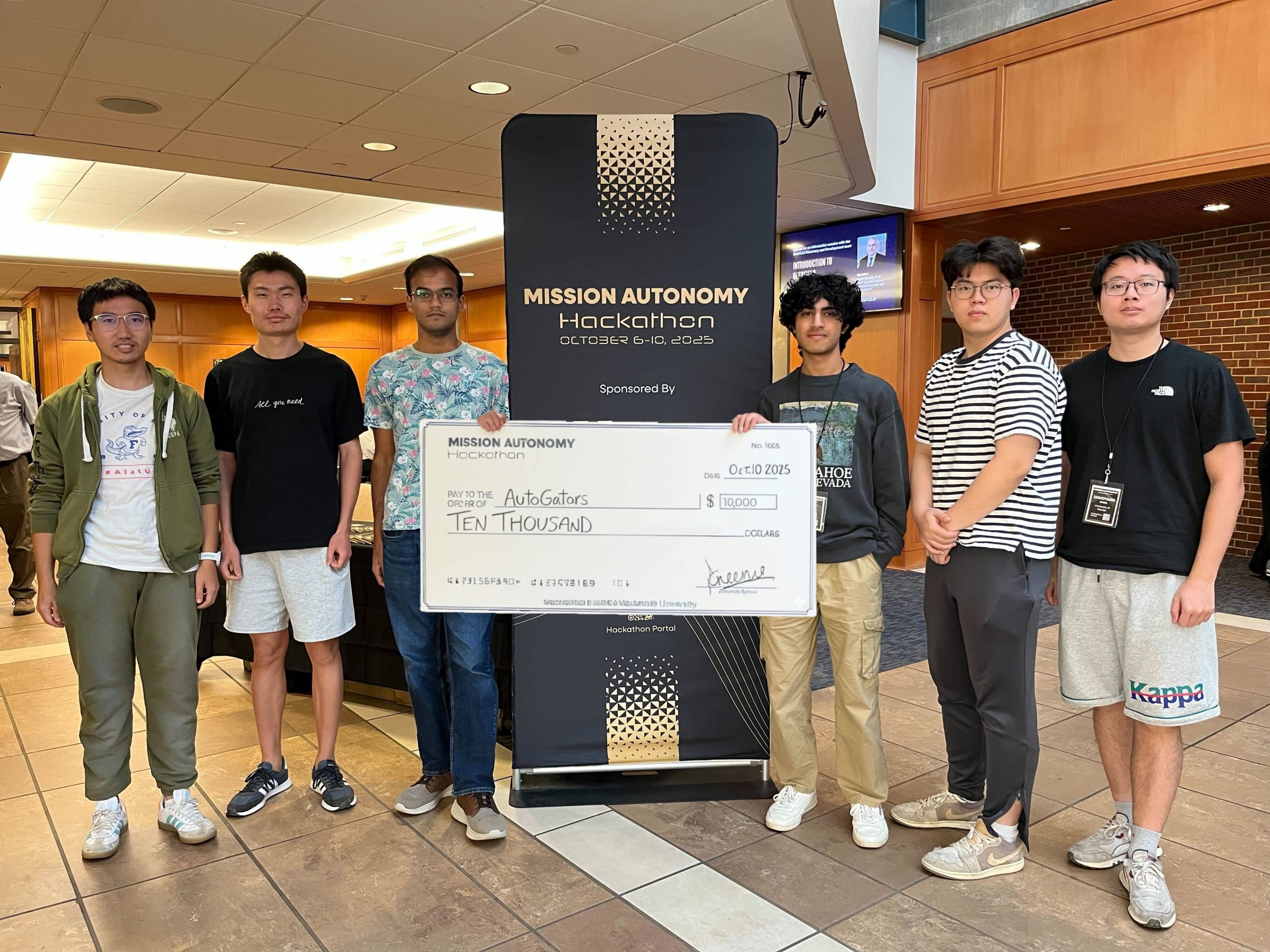 AutoGators win Most Innovative @ Autonomy Hackaton